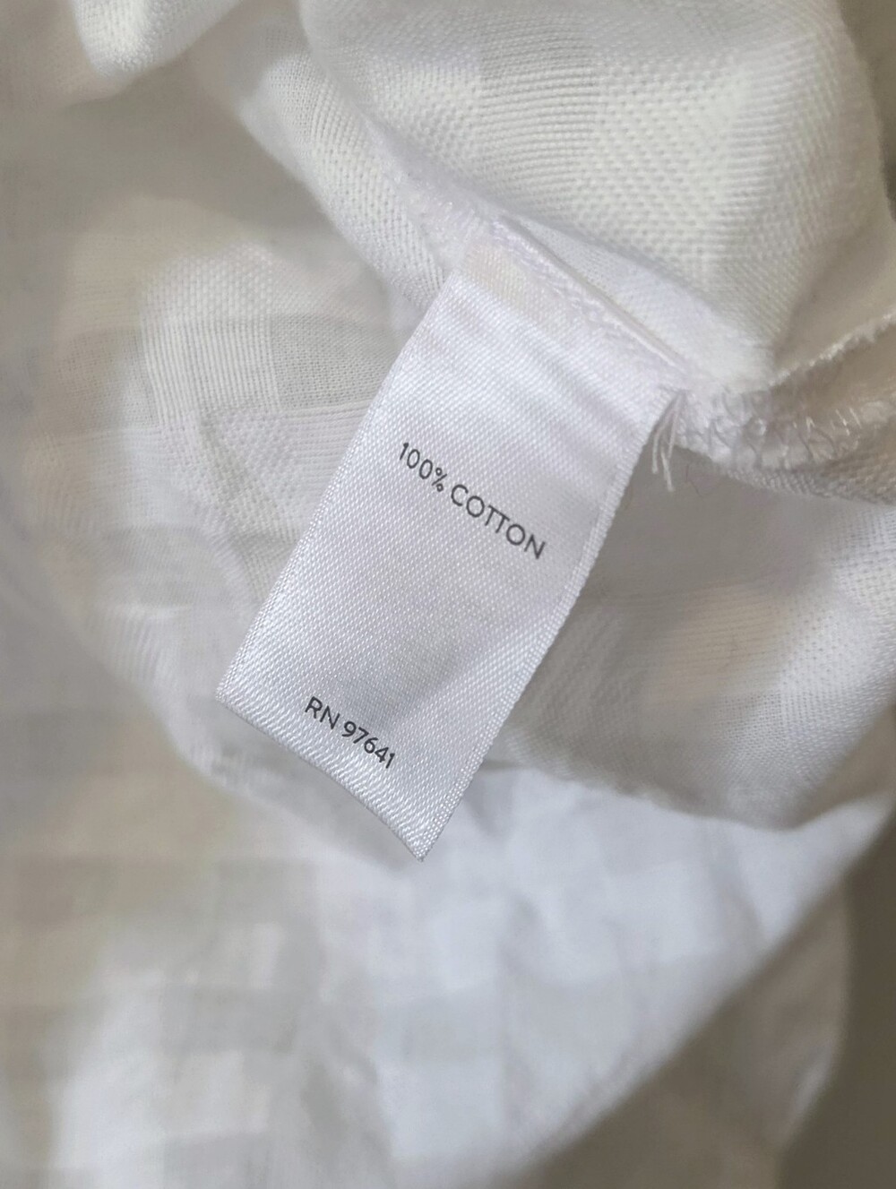 J. Jill Cotton Textured Windowpane V-Neck Popover Tunic - White XLP - Picture 10 of 12